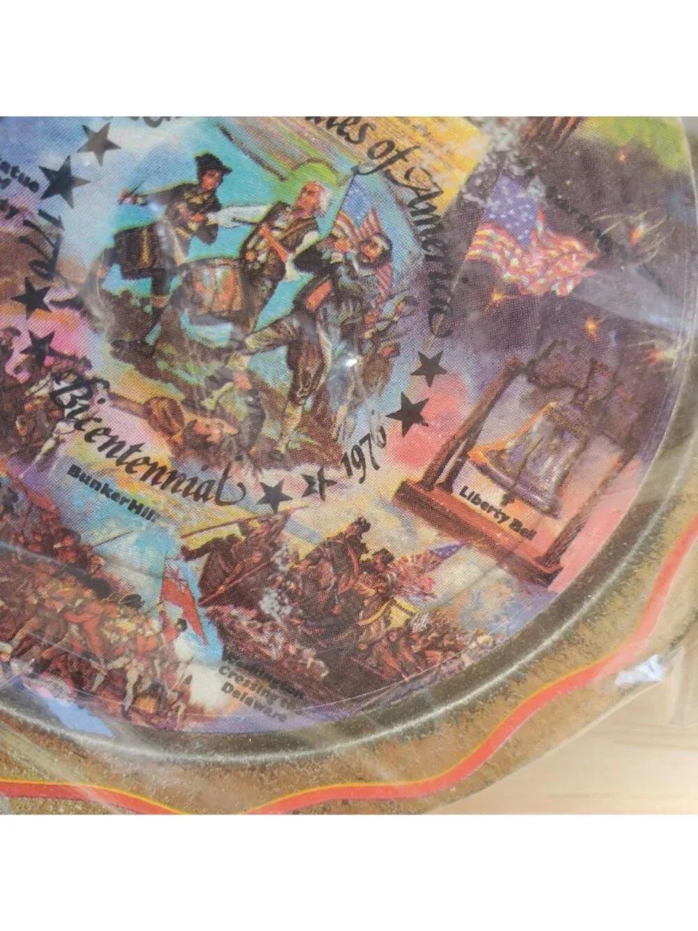 VTG 1976 Bicentennial Commemorative 6 Coasters 4th of July Flag Independence Day